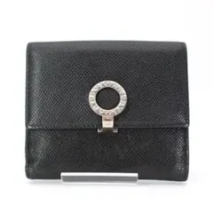 美品 BVLGARI ブルガリ 二つ折り財布 ブラックのサムネイル
