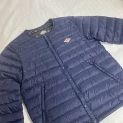 DANTON クールネックインナーダウンジャケット　ネイビー