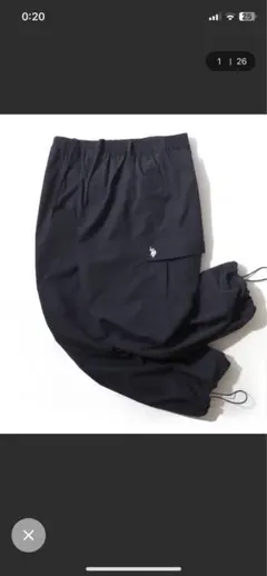 U.S. POLO ASSN 撥水 UV ストレッチ ワイド イージーパンツ