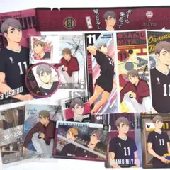 ハイキュー宮治14点セット　カード、缶バッジ、アクスタなど