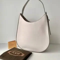 【TOD'S】 トッズ　オーボエ　ミディアム　ワンショルダーバッグ　グレー