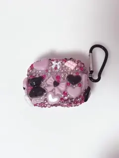 量産型デコAirPods Proケース♥︎ピンク×ブラック