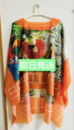 【非売品】大阪 関西 万博　ブラジル パビリオン パランゴレ　ポンチョ　オレンジ