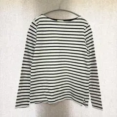 美品✦GU コットンボーダーカットソー M 白黒 しっかり生地