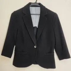 UNIQLO ＊ 七分袖 テーラードジャケット ブラック レディースSサイズ