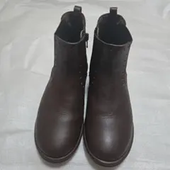 【良品】asics pedala 本革 BROWN サイドゴアブーツ