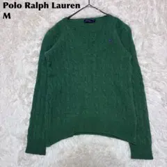 Polo Ralph Lauren ケーブルニット カシミヤ混 Vネック ポニー