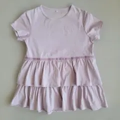 KUMIKYOKU　フリル付きTシャツ Kロゴ　130