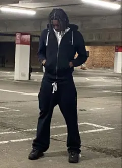 polo ralph lauren ブラック パーカー 白紐 swag drip - メルカリ