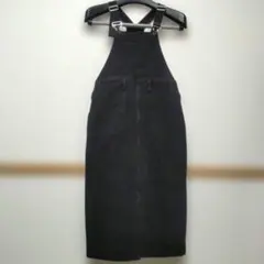 DAZY デニム サロペット ワンピース ジャンパースカート 黒 S SHEIN