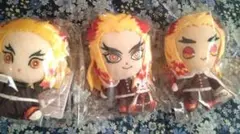 鬼滅の刃★れんごく杏寿郎　ぬいぐるみ＆マスコット　3点セット