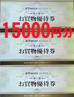 15000円分　迅速発送　ヤマダ電機　株主優待券　株主優待