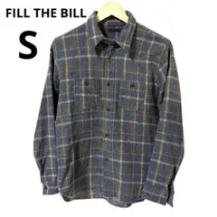 FILL THE BILLフィルザビル チェック ウールシャツ S 日本製