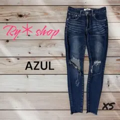 AZUL ダメージ加工 スキニーデニム