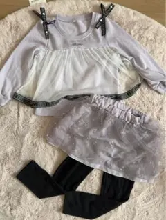 120トップス➕レギンス付きスカートセット 〔秋冬〕
