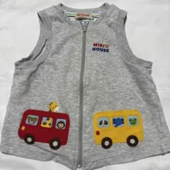 ミキハウス グレー ベスト バス 90