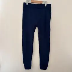 ネイビー レギンス Mサイズ　裏起毛　暖かい　10部丈