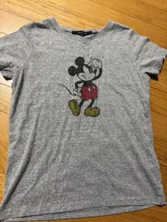 ミッキーマウス Tシャツ グレー