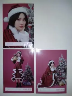 的野美青　サイン付き生写真　サンタ衣装 的野美青 2024年クリスマスサンタ衣装 7枚 - メルカリ