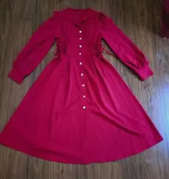 赤 ロングワンピース