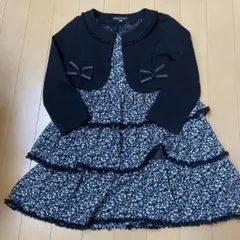 美品★ベベ　BeBe フォーマルセット(ワンピース＆ボレロ)110