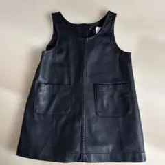 baby GAP ブラック レザー ジャンバースカート 12-18ヶ月