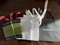 GUCCI Dior CHANEL ショップ袋 4枚セット