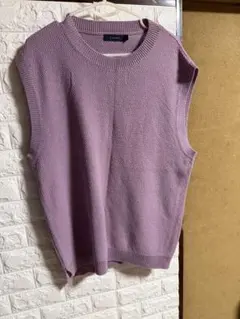 RAGEBLUE ラベンダー ノースリーブニットベスト