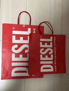 DIESEL ショッパー 赤　2点セット