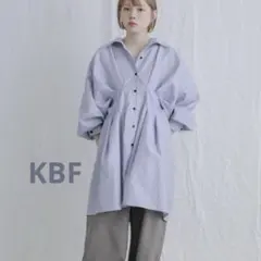 【新品タグ付き】KBF ストライプウエストタックミニワンピース