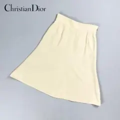 美品 クリスチャンディオール フレアスカート ベージュ サイズ9*HD121