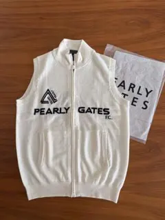 【新品未使用】 PEARLY GATES ニットダブルジップアップベスト