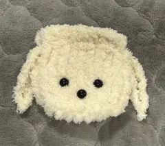 犬 ふわふわポーチクリーム色