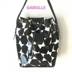 GABSILLE ワンハンドルショルダーバッグ　モノクロ　イタリア製のサムネイル