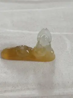 天然水晶 双桃彫刻 筆洗 水盂 置物 中国美術 天然石 文房四宝 - メルカリ