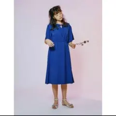 merry jenny メリージェニー フリルリボン ワンピース ブルー