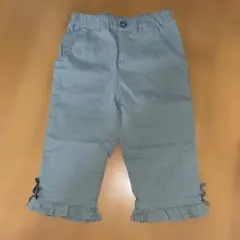 BeBe 灰緑色フリル付きパンツ 130サイズ