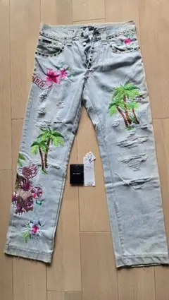 ドルチェ＆ガッバーナ DG 傑作 01SS 手染めスエードシャツ 美品 48 