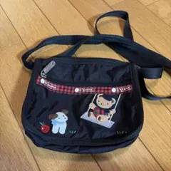 familiar 刺繍ショルダーバッグ ブラック　レスポートサック