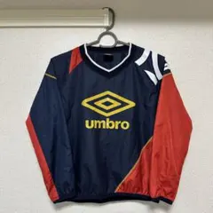 umbro Vネック長袖ピステ ネイビー/レッド　130