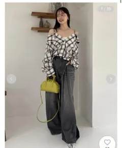 オンブレラメチェックアシメシャツ　フライアイディー