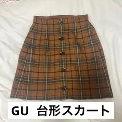 GU ジーユー チェック柄スカート ひざ丈 タイトスカート Mサイズ