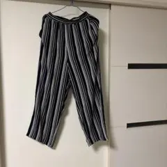 ストライプ ワイドパンツ M