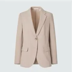 【美品】UNIQLO 感動ジャケットリラックスフィット　ベージュ Sサイズ