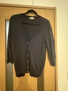 BANANA REPUBLIC ネイビー 五分袖カーディガン L