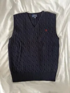Polo Ralph Lauren ケーブルニット ベスト ネイビー
