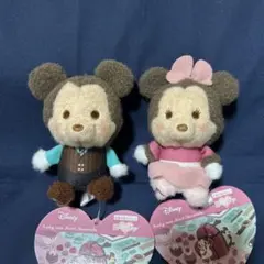 【匿名配送】ミッキー&ミニー ミルキーボア マスコット