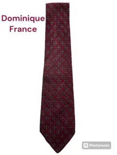【新品未使用✨️】高級ブランド紳士 ドミニック フランス 動物柄 レッド ネクタイ ドミニクフランス Dominique France 微光沢 ネクタイ シルク 虎