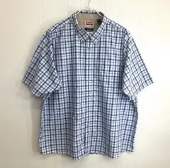 Wrangler 半袖チェックシャツ 3XL ボタンダウン 大きいサイズのサムネイル