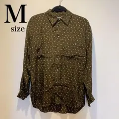柄シャツ　Mサイズ　古着　レディース　服